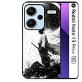 Coque noire taperso pour Redmi Note 13 PRO PLUS 5G avec motif samourai et lune protection antichoc personnalisée