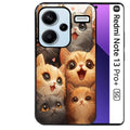 Coque noire taperso pour Redmi Note 13 PRO PLUS 5G avec motif chat smile protection antichoc personnalisée