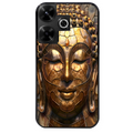 Coque noire taperso pour POCO M6 4G avec motif bouddha et mosaique protection antichoc personnalisée
