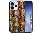 Coque noire taperso pour OPPO Reno 15 et F FS 5G avec motif mort mexicaine papillon protection antichoc personnalisée