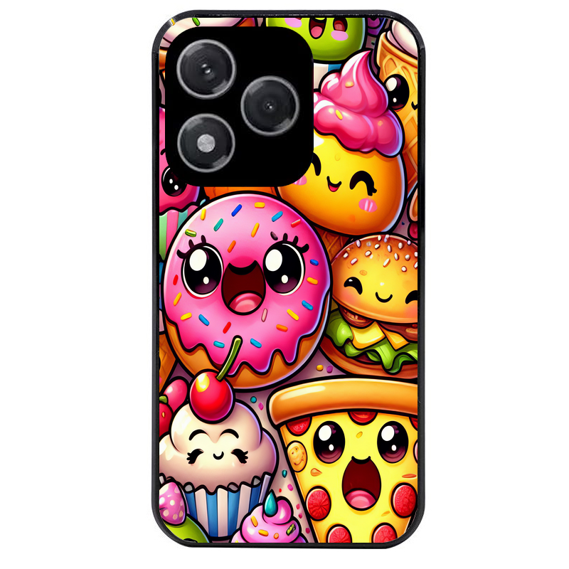 Coque noire taperso pour Honor 400 et Lite Pro Smart avec motif anime donut kawaii protection antichoc personnalisée
