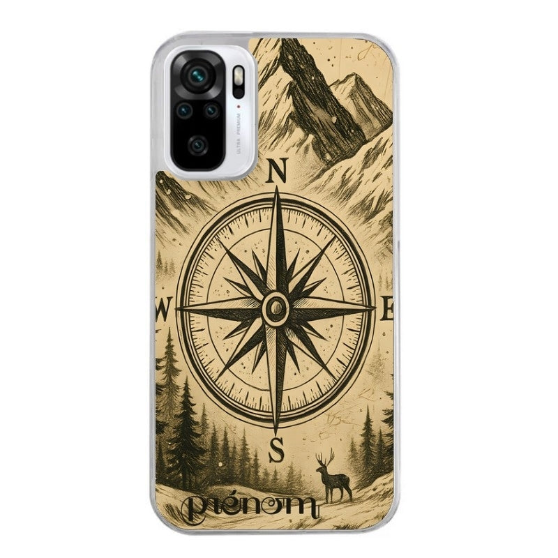 Coque taperso pour Redmi Note 10 4G 5G PRO 10S avec motif voyage et boussole protection antichoc personnalisée