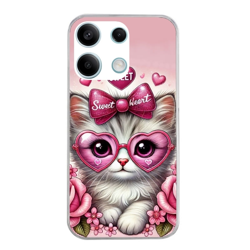 Coque taperso pour POCO M6 PRO 4G avec motif chat lunettes protection antichoc personnalisée