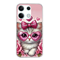 Coque taperso pour POCO X6 5G avec motif chat lunettes protection antichoc personnalisée