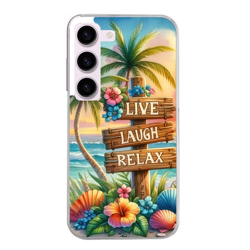 Coque taperso pour Galaxy A13 4G et 5G A23 A53 avec motif tropical vacances protection antichoc personnalisée
