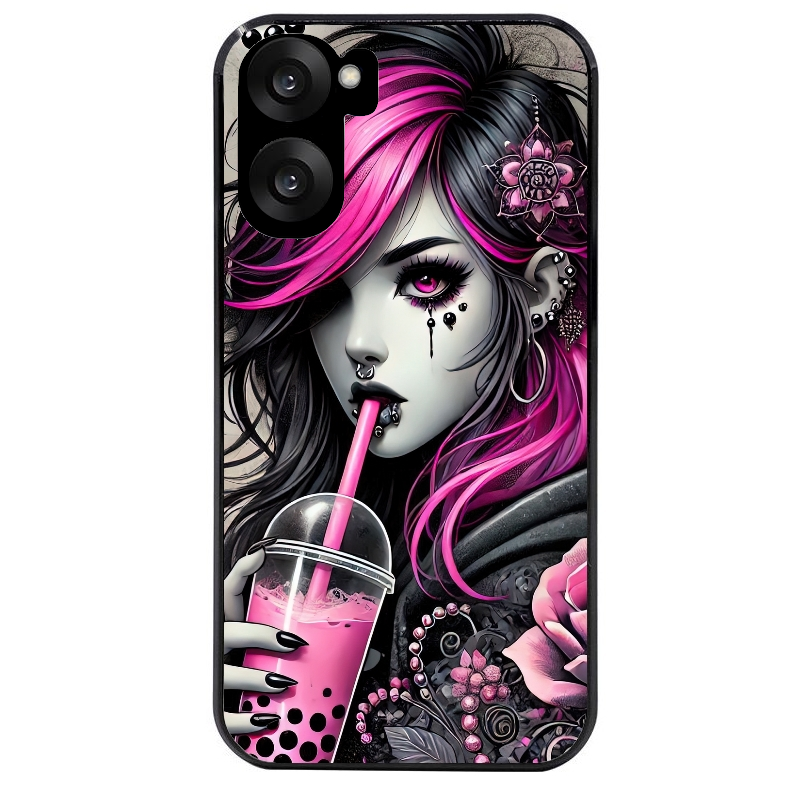 Coque noire taperso pour OnePlus Nord CE5 avec motif anime et gothic boba protection antichoc personnalisée