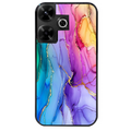 Coque noire taperso pour POCO M6 4G avec motif marbre tie dye protection antichoc personnalisée