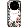 Coque noire taperso pour Redmi A3 avec motif cadre fleur pastel personnalisee protection antichoc personnalisée