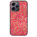Coque noire taperso pour Redmi 12 4G et 5G avec motif leopard fuschia protection antichoc personnalisée