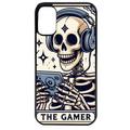 Coque noire taperso pour Moto E13 E14 E15 avec motif mort gamer protection antichoc personnalisée