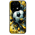 Coque noire taperso pour OnePlus 15 avec motif football personnalisee protection antichoc personnalisée