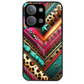 Coque noire taperso pour POCO C85 avec motif chevron texas protection antichoc personnalisée
