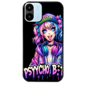 Coque noire taperso pour Redmi A1 et A2 avec motif anime manga et psycho protection antichoc personnalisée