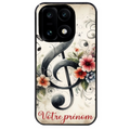 Coque noire taperso pour OnePlus 15 avec motif musique cle sol personnalisee protection antichoc personnalisée