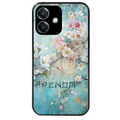 Coque noire taperso pour OPPO A40 avec motif fleur sakura personnalisee protection antichoc personnalisée