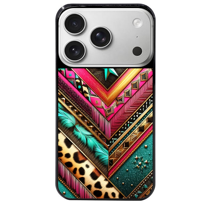 Coque noire taperso pour Iphone 17 17E AIR MAX PRO avec motif chevron texas protection antichoc personnalisée