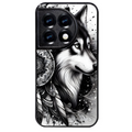 Coque noire taperso pour OnePlus 11 et 12 avec motif loup dreamcatcher protection antichoc personnalisée