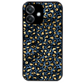 Coque noire taperso pour OPPO A40 avec motif leopard bleu protection antichoc personnalisée