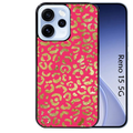 Coque noire taperso pour OPPO Reno 15 et F FS 5G avec motif leopard fuschia protection antichoc personnalisée