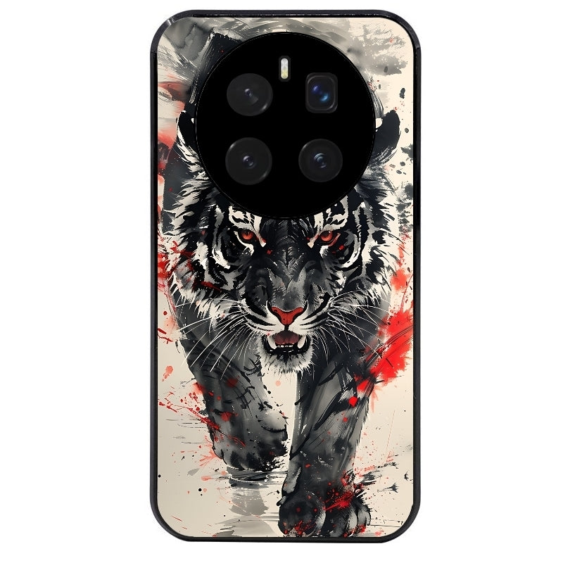 Coque noire taperso pour Magic 8 LITE et PRO avec motif tigre japan protection antichoc personnalisée