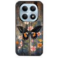 Coque noire taperso pour POCO M8 5G et PRO 5G avec motif bois et papillon 2 protection antichoc personnalisée
