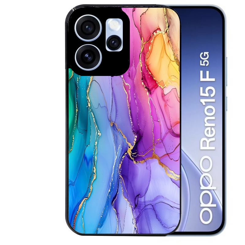 Coque noire taperso pour OPPO Reno 15 et F FS 5G avec motif marbre tie dye protection antichoc personnalisée