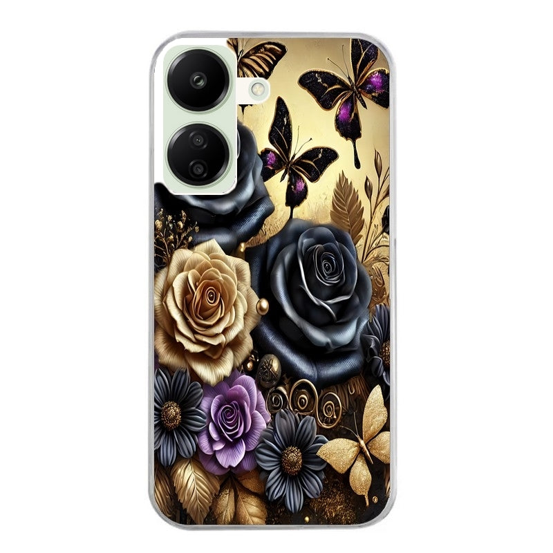 Coque taperso pour Redmi 13C 4G et 5G avec motif papillon gothic protection antichoc personnalisée