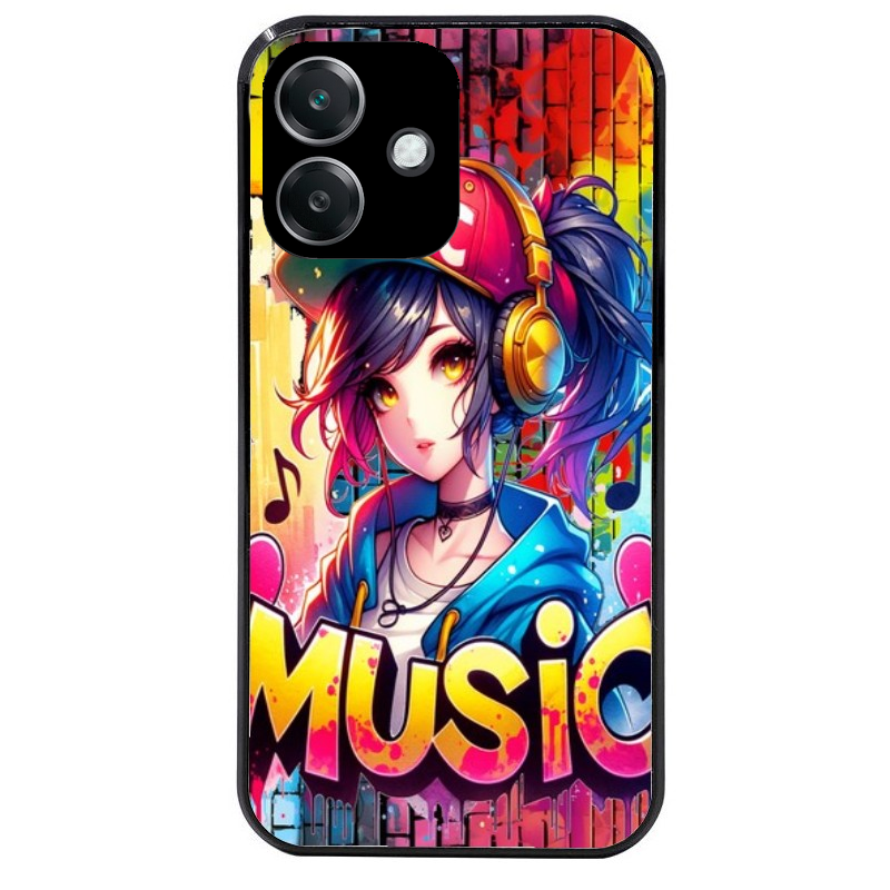 Coque noire taperso pour OPPO A40 avec motif anime manga et music protection antichoc personnalisée