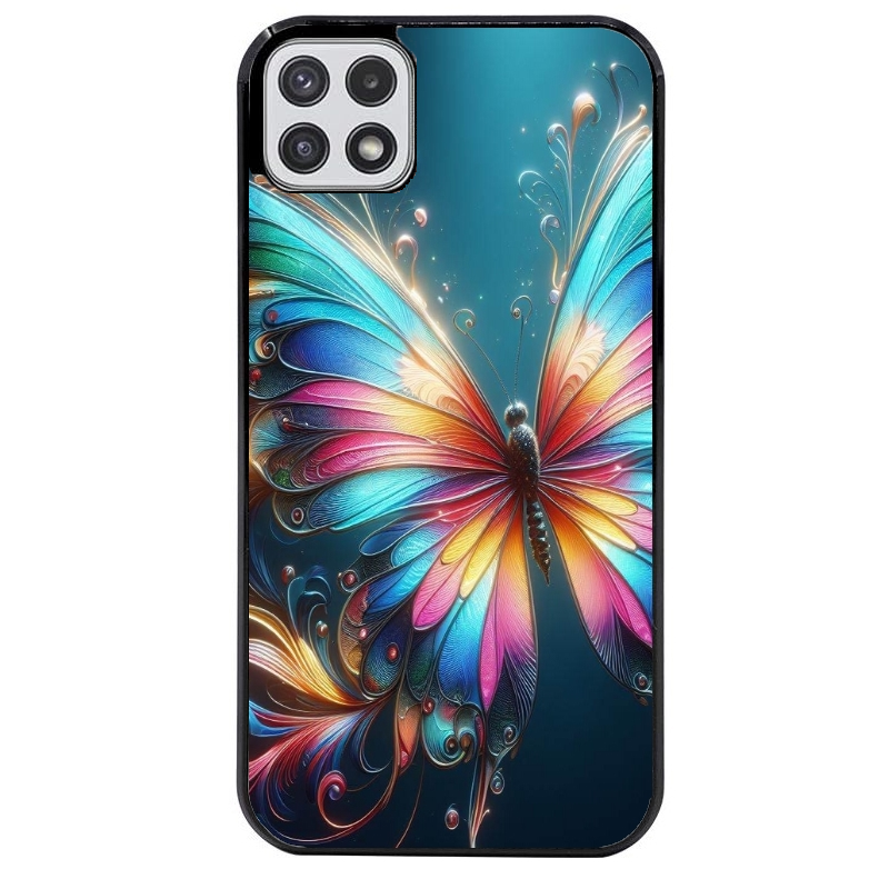 Coque noire taperso pour galaxy A22 A32 A52 A52S 4G 5G  avec motif papillon arc protection antichoc personnalisée