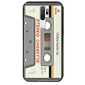 Coque noire taperso pour OPPO A5 A9 2020 avec motif cassette grise personnalisable protection antichoc personnalisée