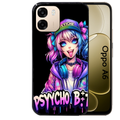 Coque noire taperso pour OPPO A6 A6X 4G et 5G avec motif anime manga et psycho protection antichoc personnalisée