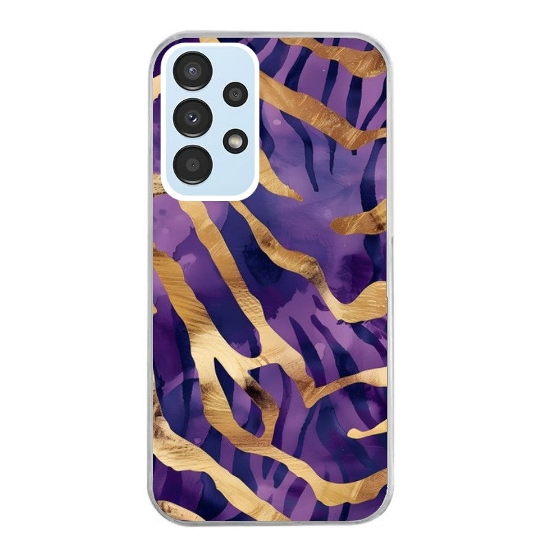 Coque taperso pour Galaxy A13 4G et 5G A23 A53 avec motif zebre violet protection antichoc personnalisée