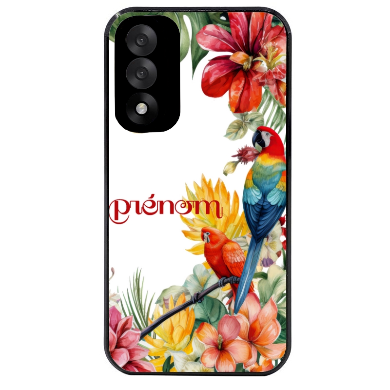 Coque noire taperso pour OnePlus Nord 5 avec motif perroquet personnalisee protection antichoc personnalisée