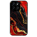 Coque noire taperso pour Honor 70 LITE 90 et LITE avec motif marbre rouge protection antichoc personnalisée