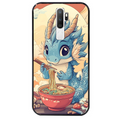 Coque noire taperso pour OPPO A5 A9 2020 avec motif dragon ramen 2 protection antichoc personnalisée