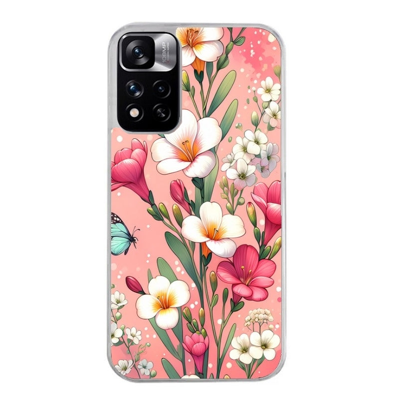 Coque taperso pour Redmi Note 12 4G 5G PRO 4G avec motif fleur rose protection antichoc personnalisée