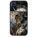Coque noire taperso pour OPPO A16 et A16S avec motif spartan guerrier protection antichoc personnalisée