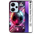 Coque noire taperso pour Redmi Note 13 PRO PLUS 5G avec motif foot etoile personnalisee protection antichoc personnalisée