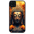 Coque noire taperso pour galaxy A22 A32 A52 A52S 4G 5G  avec motif bouddha et fleur protection antichoc personnalisée