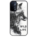 Coque noire taperso pour OPPO A54 et A74 5G avec motif renard fox wild protection antichoc personnalisée