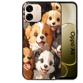 Coque noire taperso pour OPPO A6 A6X 4G et 5G avec motif chien smile protection antichoc personnalisée