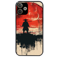 Coque noire taperso pour OPPO A5 PRO 4G et 5G avec motif samourai rouge protection antichoc personnalisée