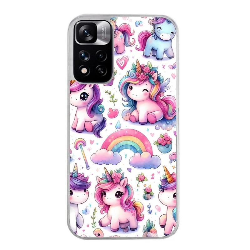 Coque taperso pour Redmi Note 12 4G 5G PRO 4G avec motif licorne arc en ciel protection antichoc personnalisée