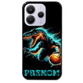 Coque noire taperso pour Redmi Note 14 et PRO PLUS 4G 5G avec motif basket et dino personnalisee protection antichoc personnalisée