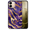 Coque noire taperso pour OPPO A6 A6X 4G et 5G avec motif zebre violet protection antichoc personnalisée