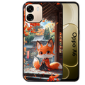 Coque noire taperso pour OPPO A6 A6X 4G et 5G avec motif renard et fox anime protection antichoc personnalisée