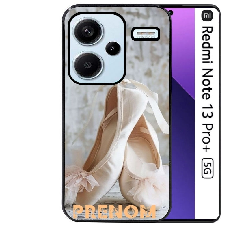 Coque noire taperso pour Redmi Note 13 PRO PLUS 5G avec motif ballerine danse personnalisee protection antichoc personnalisée