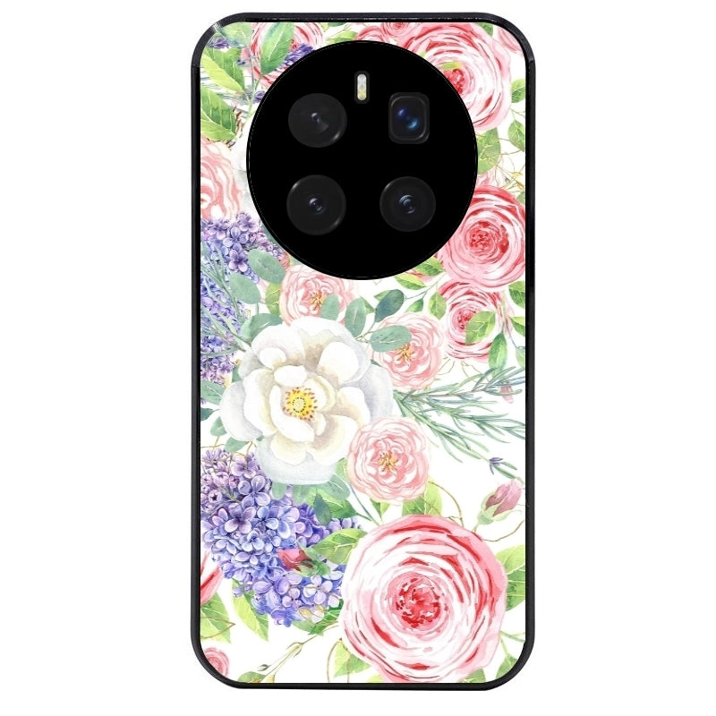 Coque noire taperso pour Magic 7 LITE et PRO avec motif fleur couleur pastel protection antichoc personnalisée