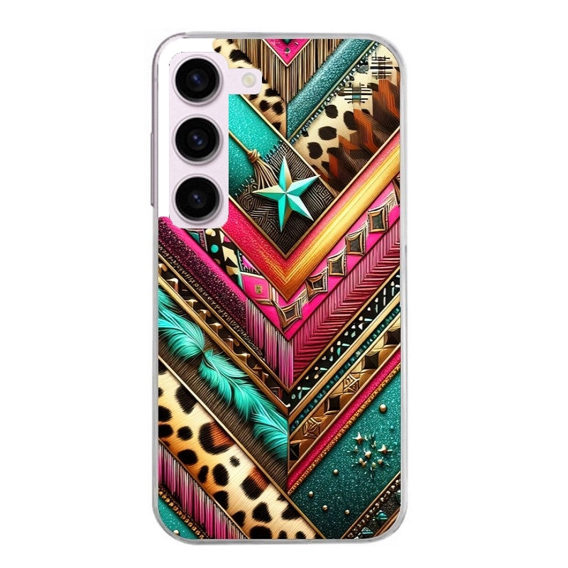 Coque taperso pour Galaxy A13 4G et 5G A23 A53 avec motif chevron texas protection antichoc personnalisée