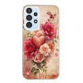 Coque taperso pour Galaxy A13 4G et 5G A23 A53 avec motif coeur vintage et initiales personnalisee protection antichoc personnalisée